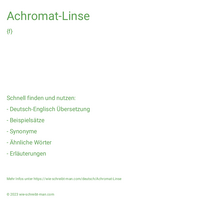 Achromat-Linse