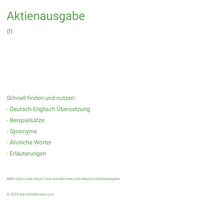 Aktienausgabe