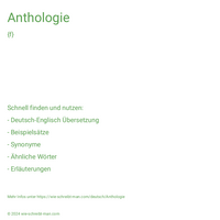 Anthologie