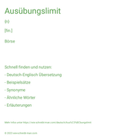 Ausübungslimit