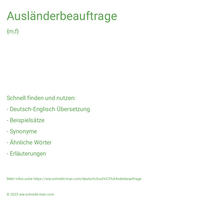 Ausländerbeauftrage