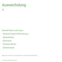 Auswechslung