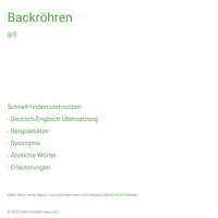 Backröhren