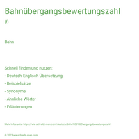 Bahnübergangsbewertungszahl