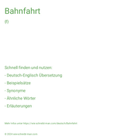 Bahnfahrt