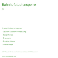 Bahnhofstastensperre