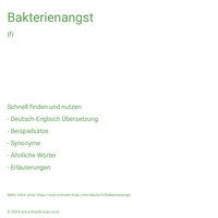 Bakterienangst