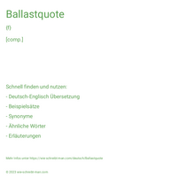 Ballastquote