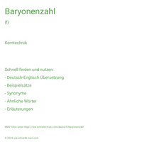 Baryonenzahl