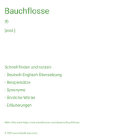 Bauchflosse