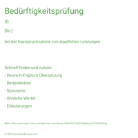 Bedürftigkeitsprüfung