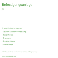 Befestigungsanlage