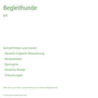 Begleithunde