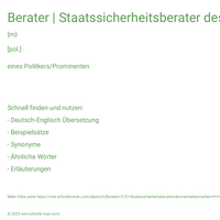 Berater | Staatssicherheitsberater des amerikanischen Präsidenten