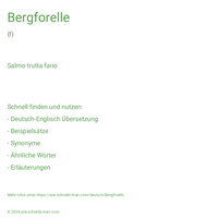 Bergforelle