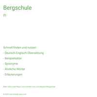 Bergschule