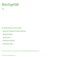 Blechgefäß