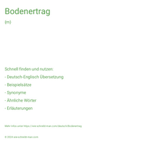 Bodenertrag