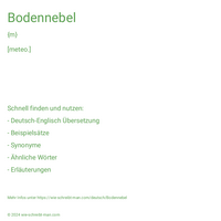 Bodennebel