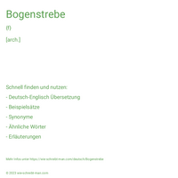 Bogenstrebe