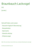 Braunbauch-Lackvogel