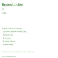 Bremsleuchte