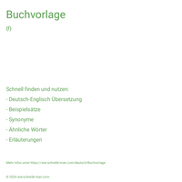 Buchvorlage