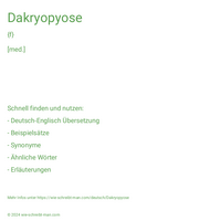 Dakryopyose