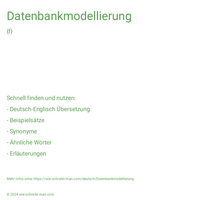 Datenbankmodellierung