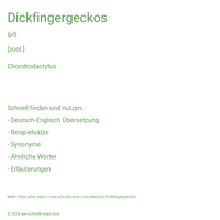 Dickfingergeckos