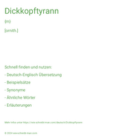 Dickkopftyrann