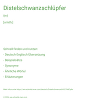 Distelschwanzschlüpfer