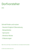 Dorfvorsteher