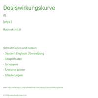 Dosiswirkungskurve