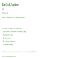 Drückfutter