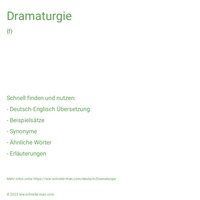 Dramaturgie