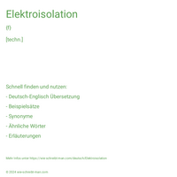 Elektroisolation