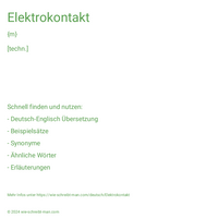 Elektrokontakt