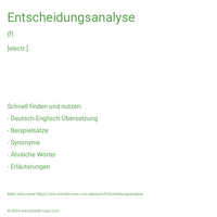 Entscheidungsanalyse