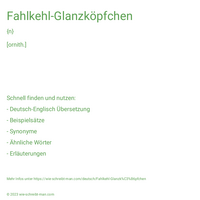 Fahlkehl-Glanzköpfchen