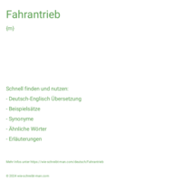 Fahrantrieb