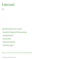 Fahrzeit