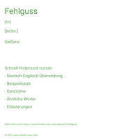 Fehlguss