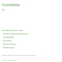 Formfehler