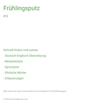 Frühlingsputz