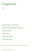 Fragerecht