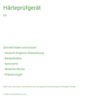 Härteprüfgerät