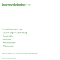 Internetkrimineller