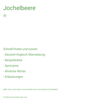 Jochelbeere