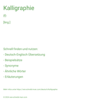 Kalligraphie